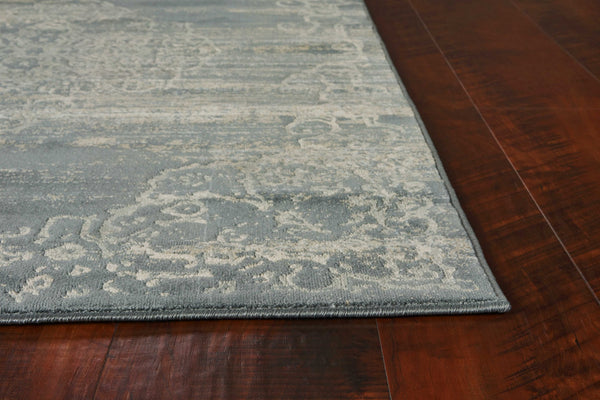 3' x 5' Slate Faded Medallion Area Rug