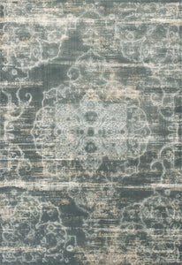 3' x 5' Slate Faded Medallion Area Rug