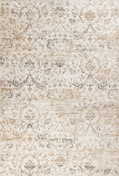 3' x 5' Beige Vintage Vines Area Rug