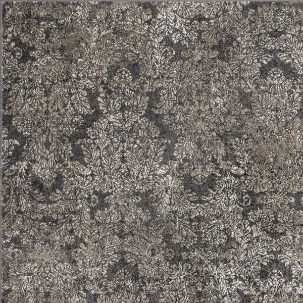 3'x5' Taupe Sand Machine Woven Damask Indoor Area Rug