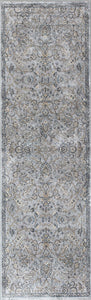 2' x 7' Silver or Blue Ancient Viscose Runner Rug