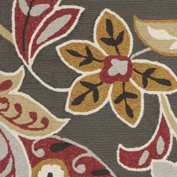 3' x 5' Taupe Floral UV Treated Area Rug