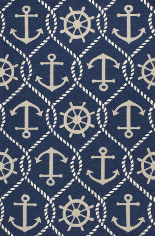 3' x 5' Navy Marine UV Treated Area Rug