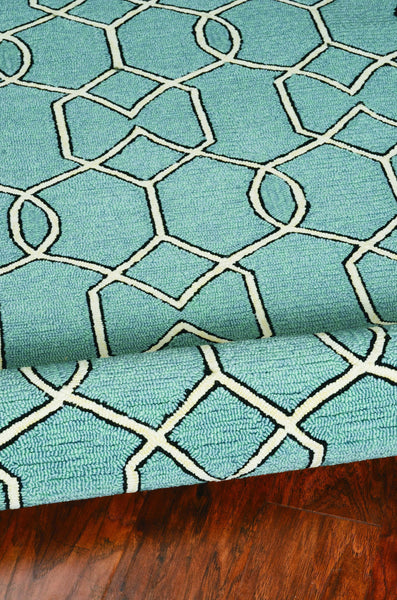 3' x 5' Spa Trellis and Diamond UV Treated Area Rug