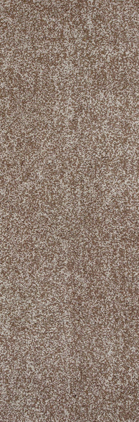 8' Beige Heather Plain Runner Rug