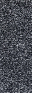 8' Black Heather Plain Runner Rug