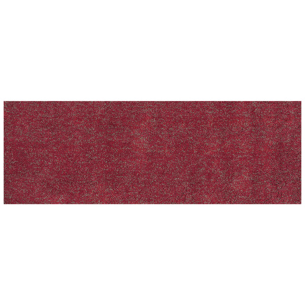 8' Red Heather Indoor Shag Runner Rug