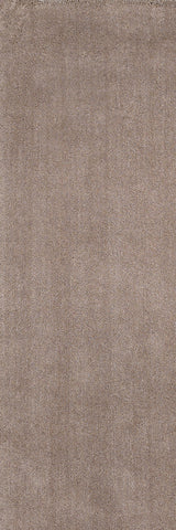 8' Beige Plain Runner Rug