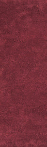 8' Red Plain Runner Rug