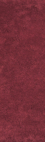 8' Red Plain Runner Rug