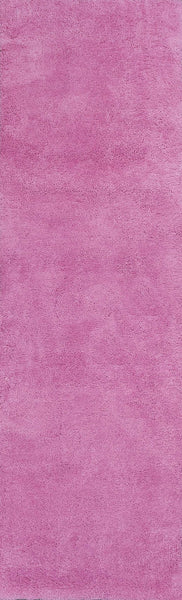 8' Hot Pink Plain Runner Rug