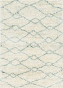 4'x6' Ivory Grey Machine Woven Chain Link Indoor Area Rug