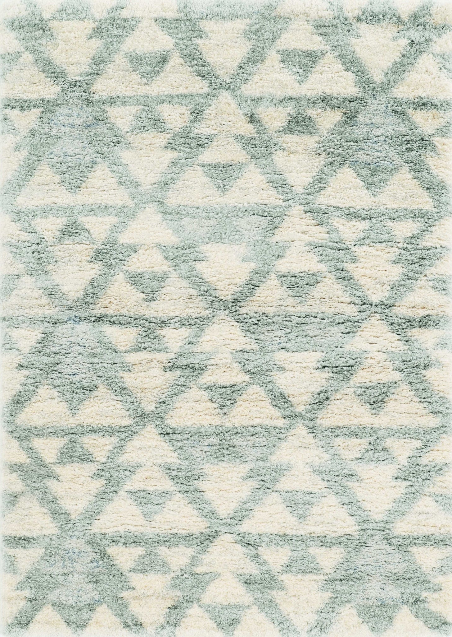 4' x 6' Ivory or Grey Geometric Triangles Area Rug