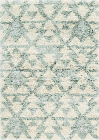 4' x 6' Ivory or Grey Geometric Triangles Area Rug