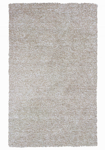 3' x 5' Ivory Heather Plain Area Rug