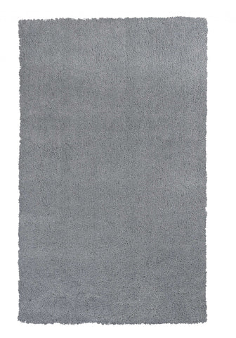 3' x 5' Grey Plain Area Rug