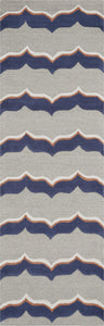 2'3" x 7'6" Runner Wool Putty Indigo Area Rug