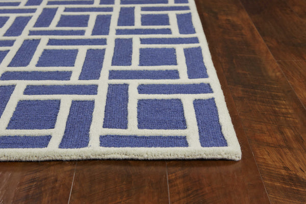 3'3" x 5'3" Wool Indigo Area Rug