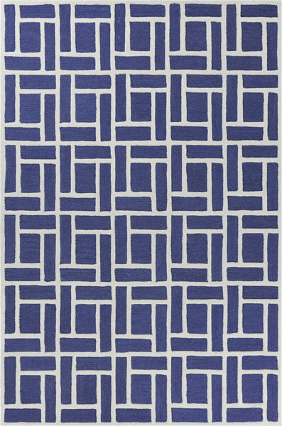 3'3" x 5'3" Wool Indigo Area Rug