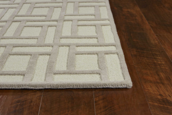 3'3" x 5'3" Wool Tan Ivory Area Rug