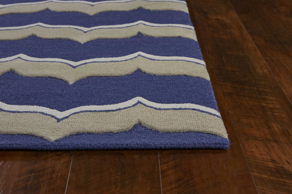 3'3" x 5'3" Wool Indigo Pumice Area Rug