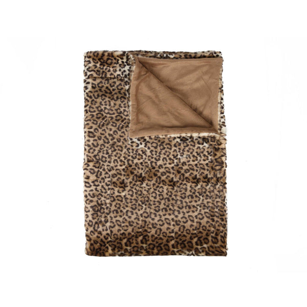 50" x 60" Burke Leopard Fur Throw