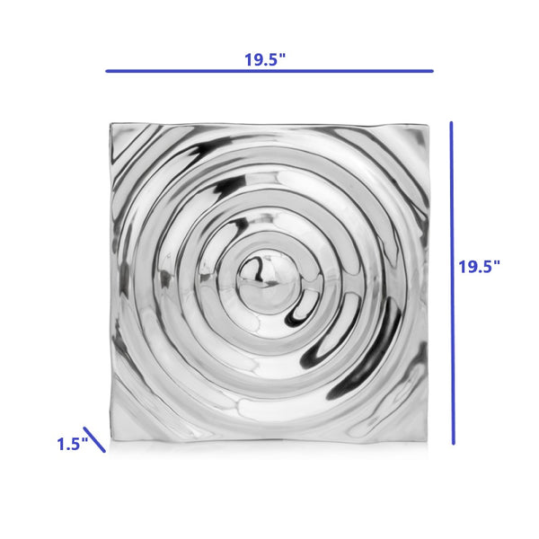 1.5" x 19.5" x 19.5" Buffed Large Rippled Wall Tile