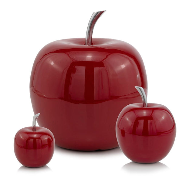 4.5" x 4.5" x 6" Buffed and Red Small Apple