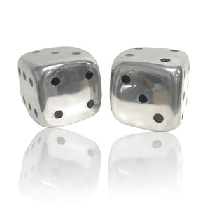 6" x 6" x 6" Buffed Decorative Dice Set of 2