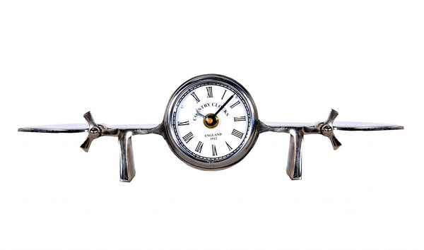 3" x 13.5" x 4.5" Aeroplane Table Clock