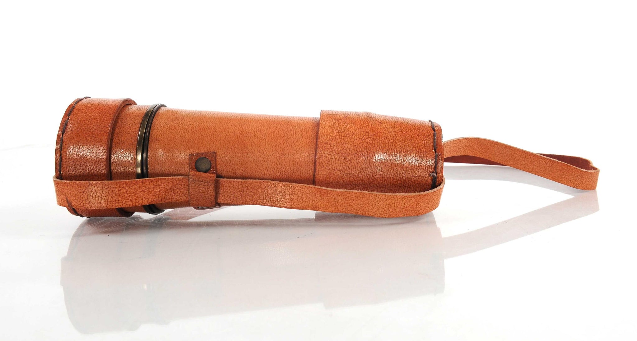 Rustic Brass and Leather Handheld Telescope