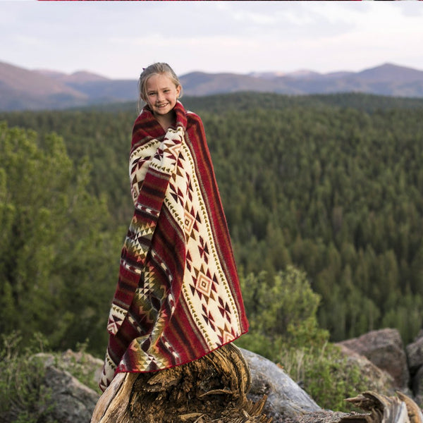 Ultra Soft Southwestern Red Hot Handmade Woven Blanket