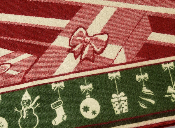 Queen Size Ultra Soft Red Christmas Handmade Woven Blanket