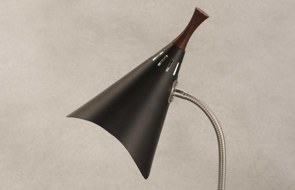 Matte Black Metal Gooseneck Adjustable Desk Lamp