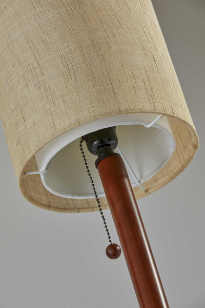 Slim Silhouette Walnut Wood Table Lamp