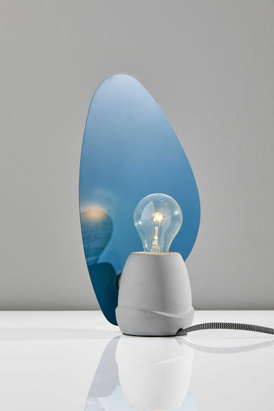 Turquoise Fin Concrete Table Lamp