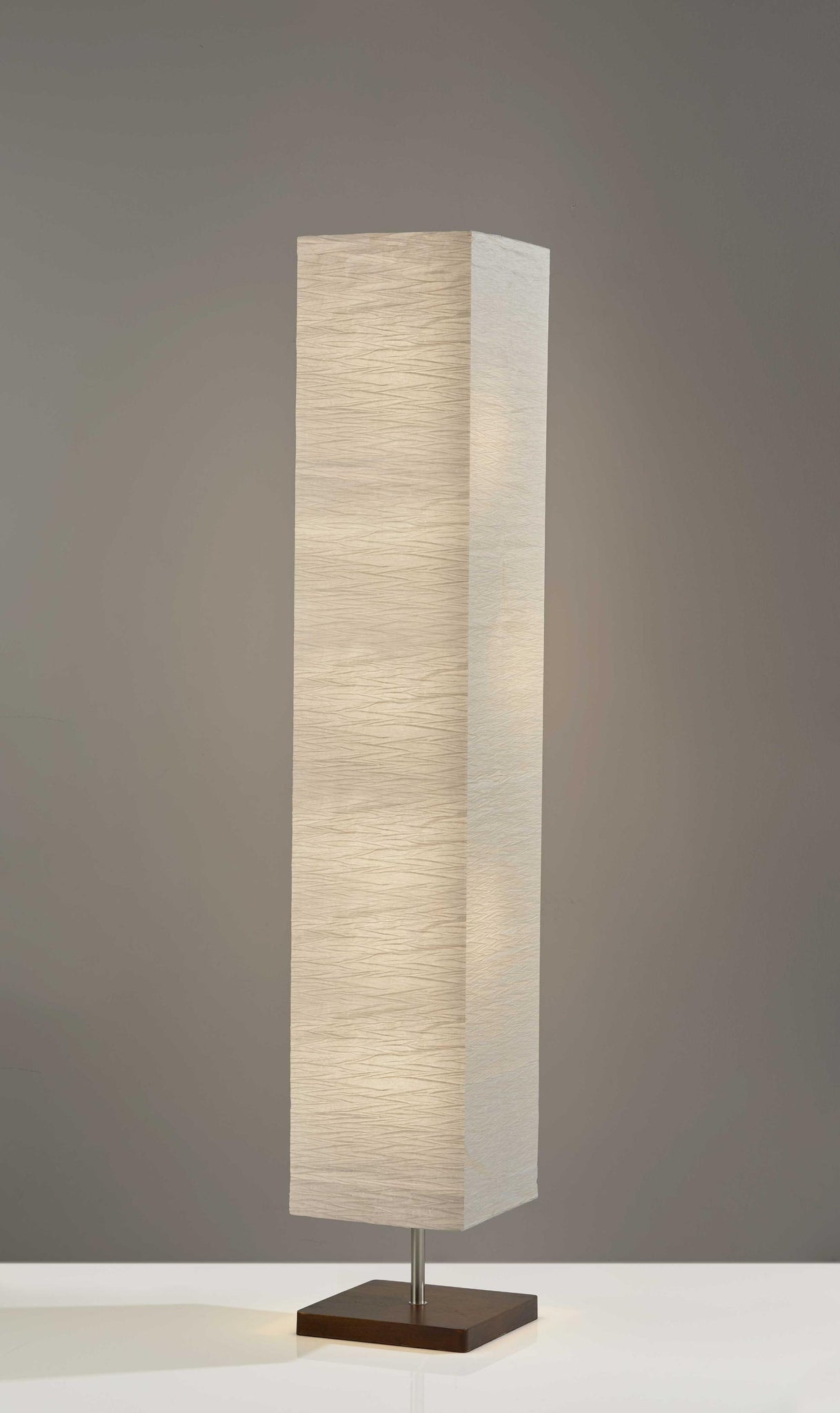 Wildside Paper Shade Floor Lamp with Walnut Wood Base