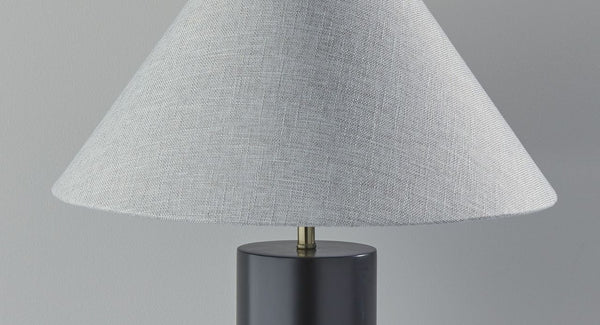 Canopy Black Wood Block Table Lamp