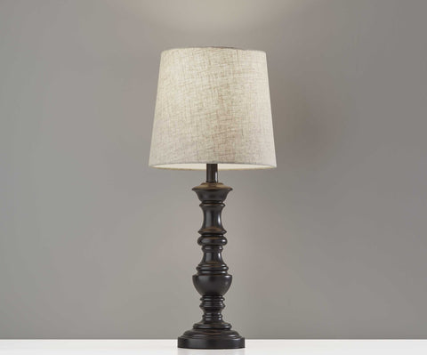 Set of 2 Sculpted Traditional Black Table Lamps