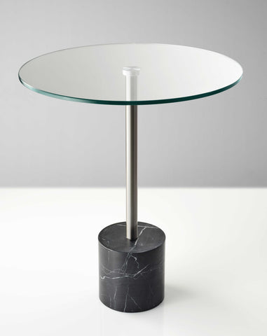 Brushed Steel End Table