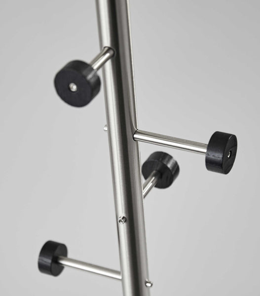 12" X 67.5" Brushed Steel Brushed Steel Coat Rack