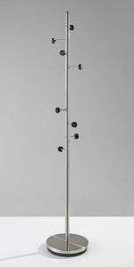 12" X 67.5" Brushed Steel Brushed Steel Coat Rack