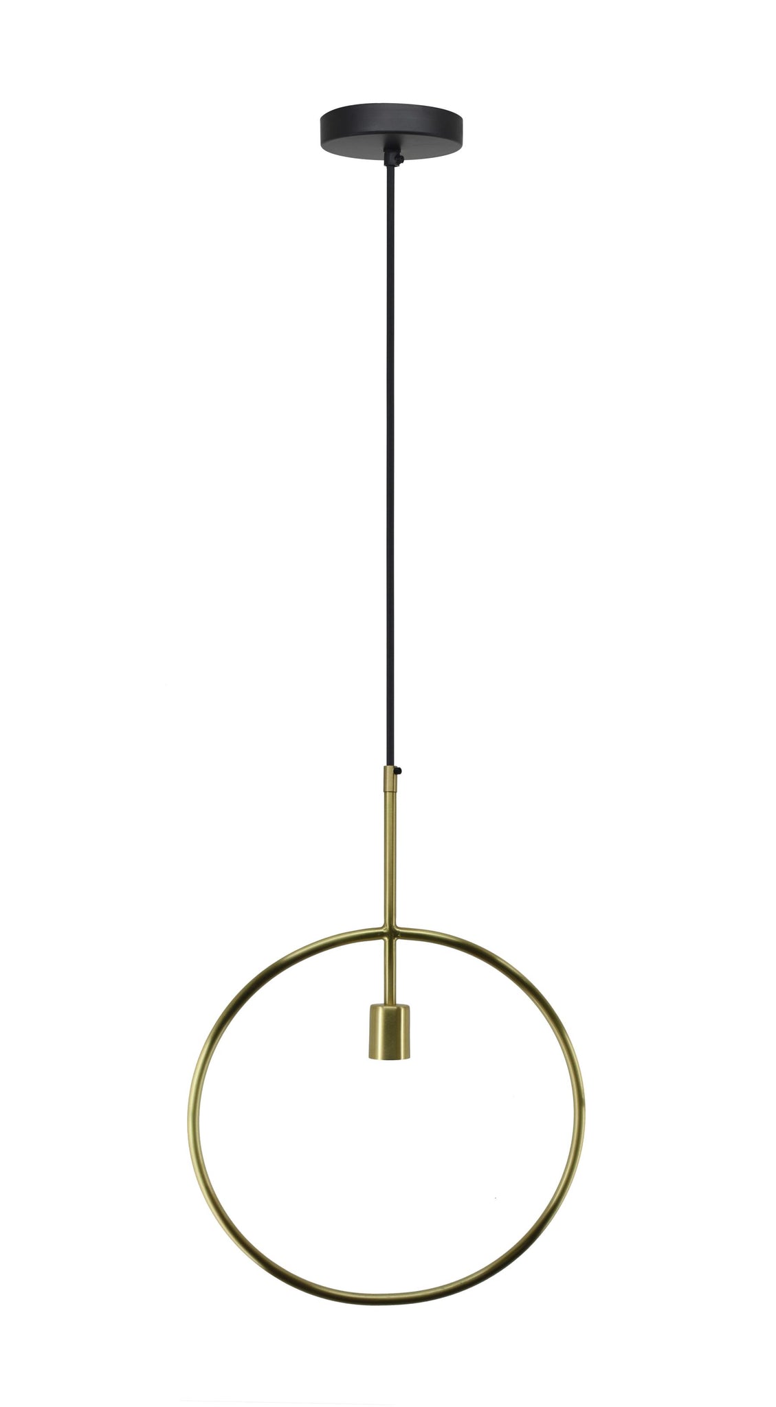 Matte Brass Circular Pendant Lamp