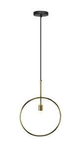 Matte Brass Circular Pendant Lamp