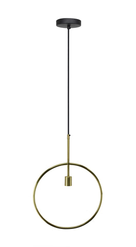 Matte Brass Circular Pendant Lamp