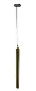 Matte Brass Cylindrical Pendant Lamp