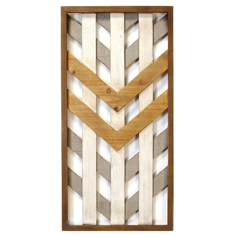 Boho Geometric Wood Framed Wall Panel