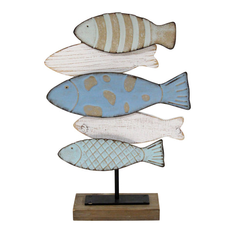 Coastal School of Fish Metal Tabletop