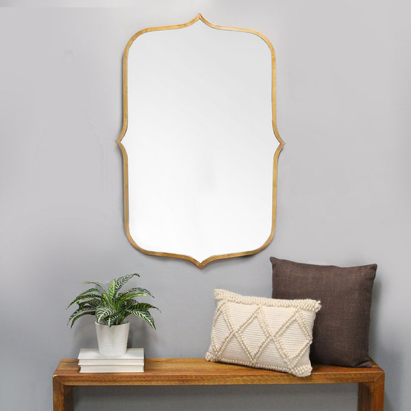 36" Hillary Antique Gold Metal Framed Mirror