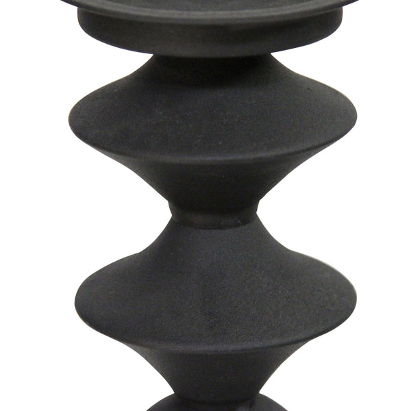 Set of 3 Modern Matte Black Metal Candlesticks